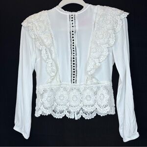 Pookie & Sebastian lace blouse M